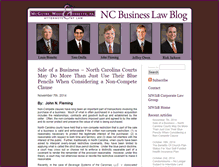 Tablet Screenshot of ncbusinesslawblog.net